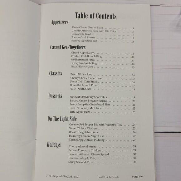 The Pampered Chef vintage recipe collection Season's Best Fall/Winter 1997 - Picture 2 of 2